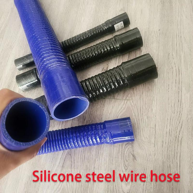Silicone Flexible Steel Wire Corrugated Hose ID38-60mm Long 400-700mm Air Intake Pipe Radiator Tube High Pressure Temperature