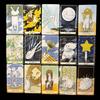 NIMN White Cat Tarot for Cat Lovers, Cute 78-Card Tarot Deck, 10.3*6cm Whimsical Watercolor Feline Kawaii Tarot