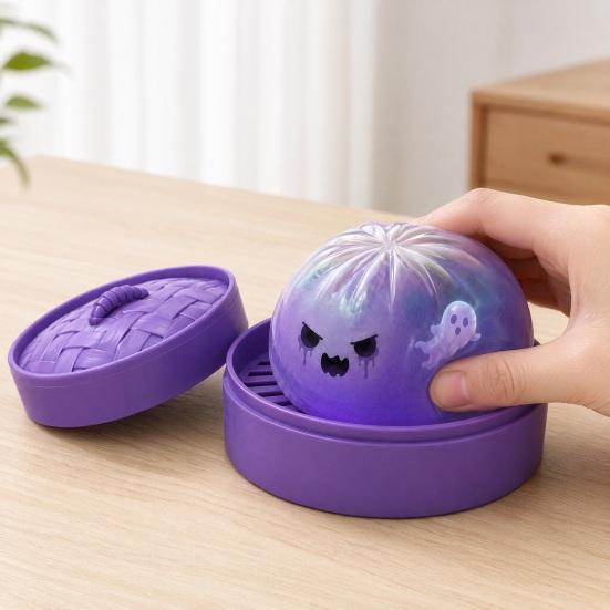 Safe Stress Ball Halloween Dumpling Relief Toy Pumpkin Ghost Steamed Bun Squeeze Adult Sensory Fidget Party Favors Toy