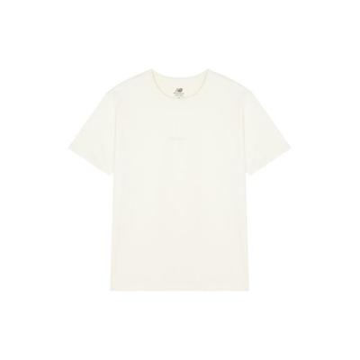 New Balance T Shirts Unisex White Crew Neck Moderate Straight Fit AMT23571-GIE