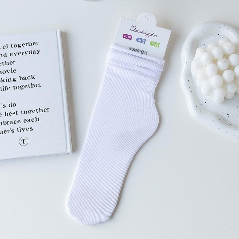 

Весенние носки из гусиного пуха Ice Socks женские чулки японские женские носки однотонные средние чулки Ice Socks Jk Stacking Socks naked socks (without card) белый