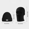 Knitted Hat Winter Cotton Thickened Cold Outdoor Cycling Warm Cap Mask 2 In 1 Full Face Protection Cap Earmuffs Balaclava Hat