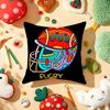Ball Sports Doodles Cushion Cover Plush Fabric Soft Double-Sided Printed Sofa Warm Winter Home Gift Pillow Cover