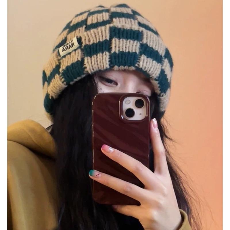 Thickened knitted hat, fashionable jacquard wool hat, small and versatile couple cold hat in autumn and winter