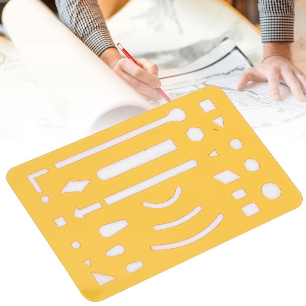 10PCS Stainless Steel/Transparent Plastic/Orange Plastic Drawing Template