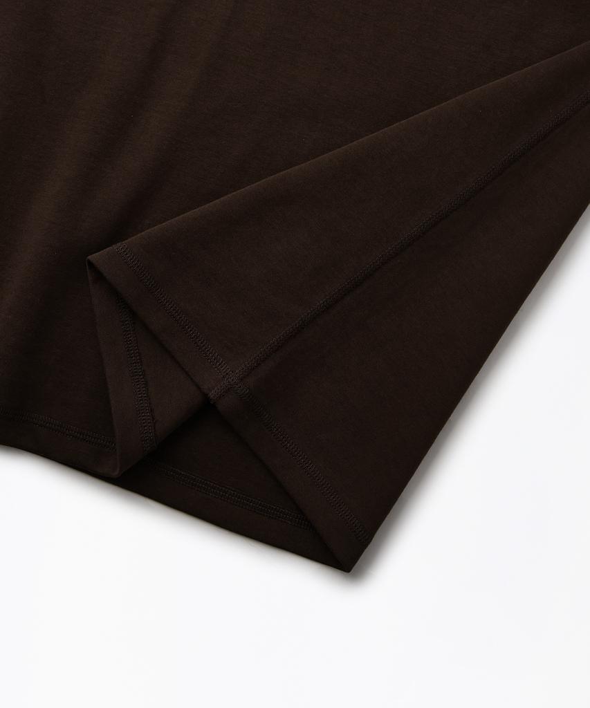 OUTSTANDING Turtleneck Long Sleeve Tee_Brown