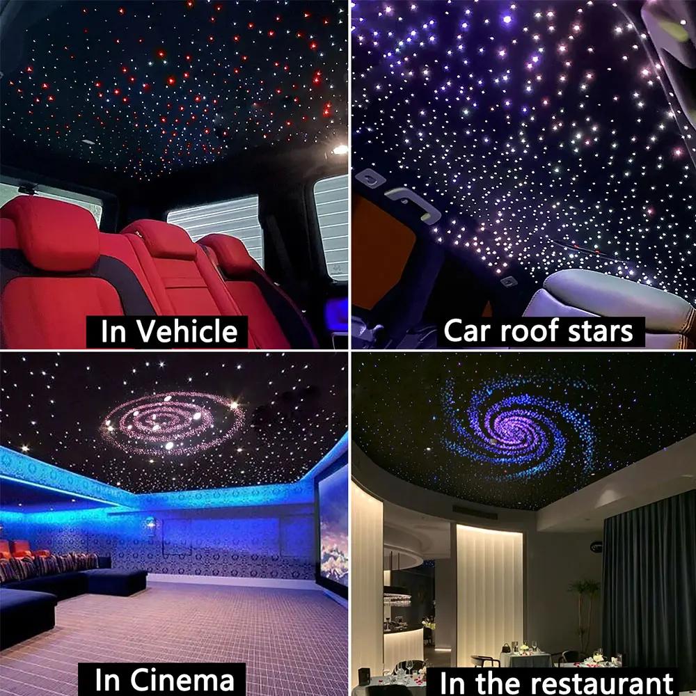 Twinkle RGBW Starry Sky Fiber Optic Smart APPController Car Star Ceiling Light 900~1100pcs for Car Roof Star Optical Fiber Light