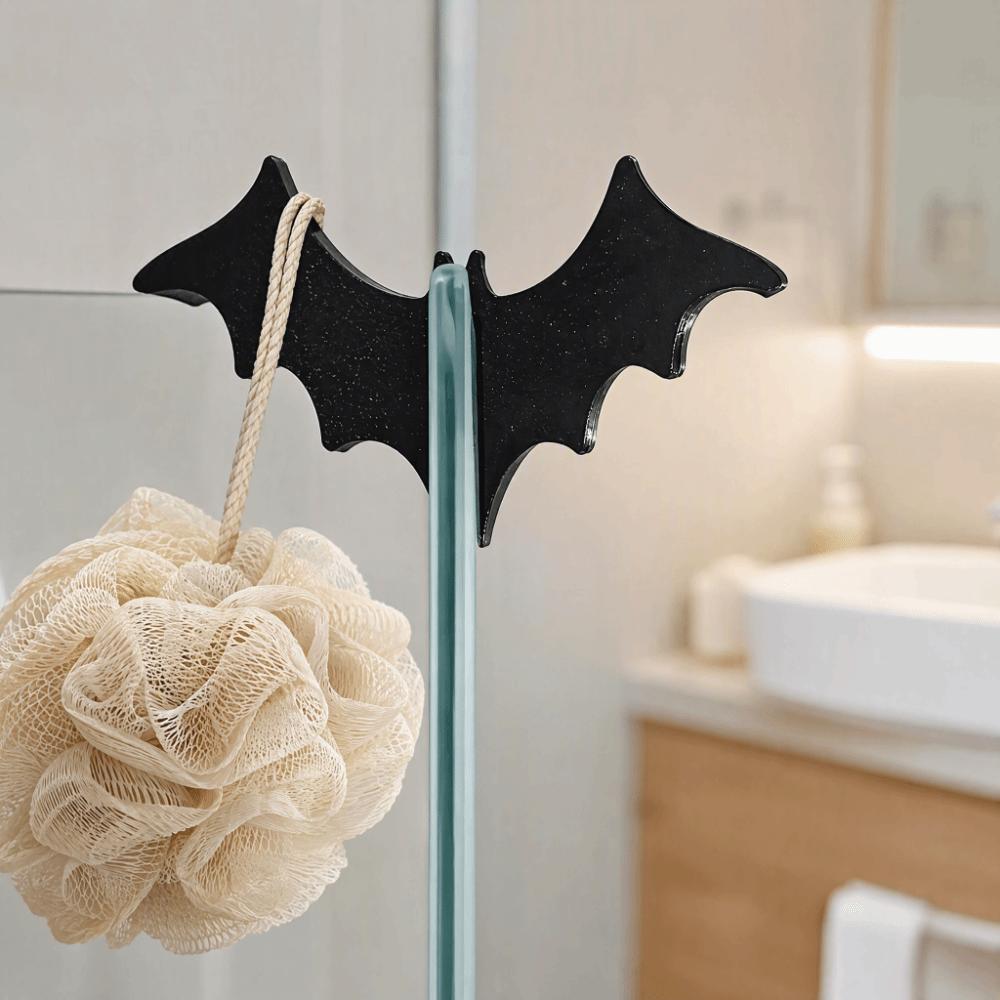 3D Print Halloween Bat Bathroom Hook Hanging Bathing Towel Hanger Glass Door Hook Beach Decoration