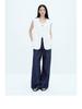 Women's HS Lyocell Linen Wide-Leg Pants, Summer Style Straight Fit, Size 25