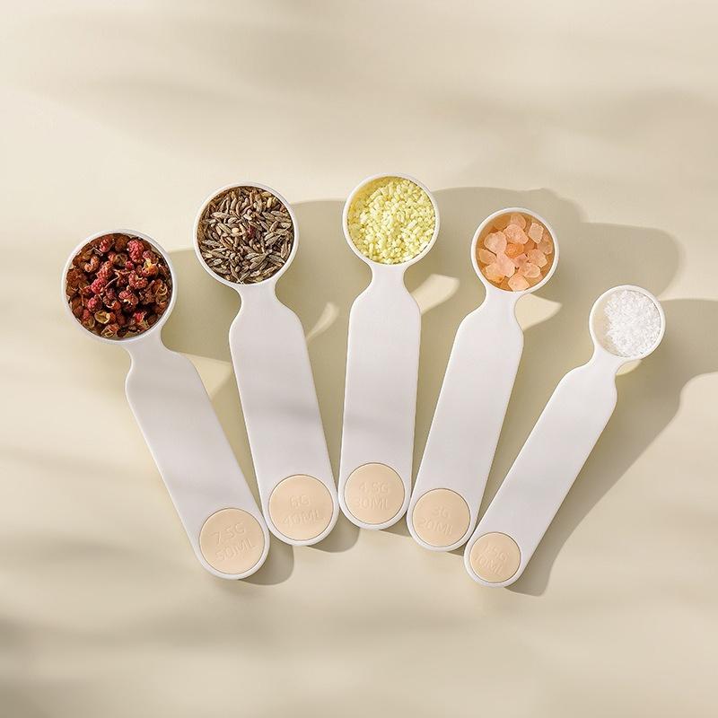 Well-prepared Helper Multi-functional Measuring Spoon Food-grade Plastic Salt Spoon Sugar Spoon Baking Seasoning Quantitative Spoon Weighing Spoon