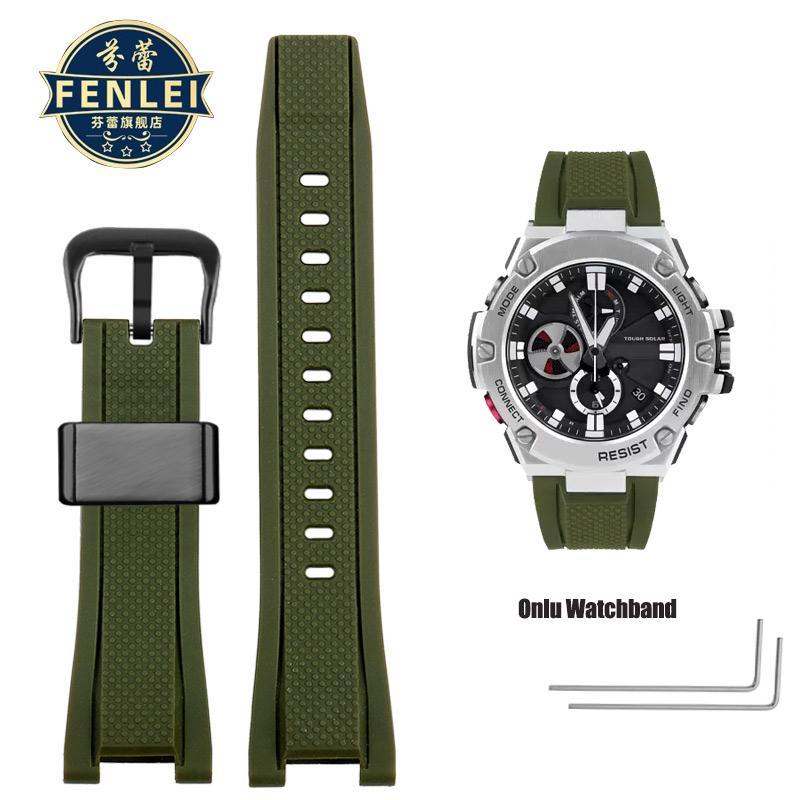 

Resin Rubber Watch Strap For Casio Heart Of Steel G-shock GST-B100 GST-210 GST-130/W300 Men s Sports Silicone Watchband Bracelet 26mm