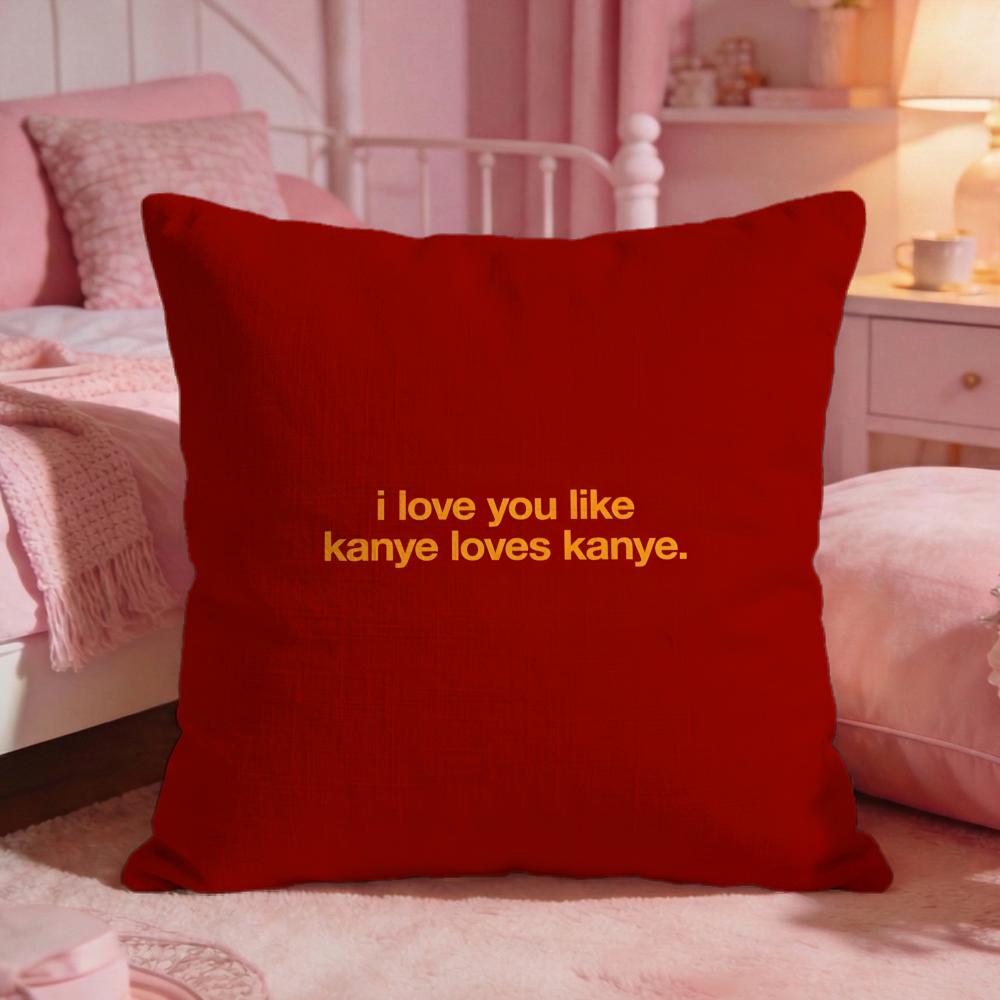 kKanye West singer Cushion Cover Premium Comfort Reversible Pillow Cove Two in One Design for Any Room  Car Interior