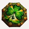 Irish Luck Shamrock Wall Art Decor, Celtic Clover Mandala Print for Home Office Bedroom Living Room Decoration Umbrella, Cute Umbrella with Cute Desig