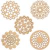 Sikten Nordic Goods Lithuanian Wooden Coasters, Set of 5 (No. 35, 43, 45, 114, 119), Each Coaster: Approx. 10cm X 10cm
