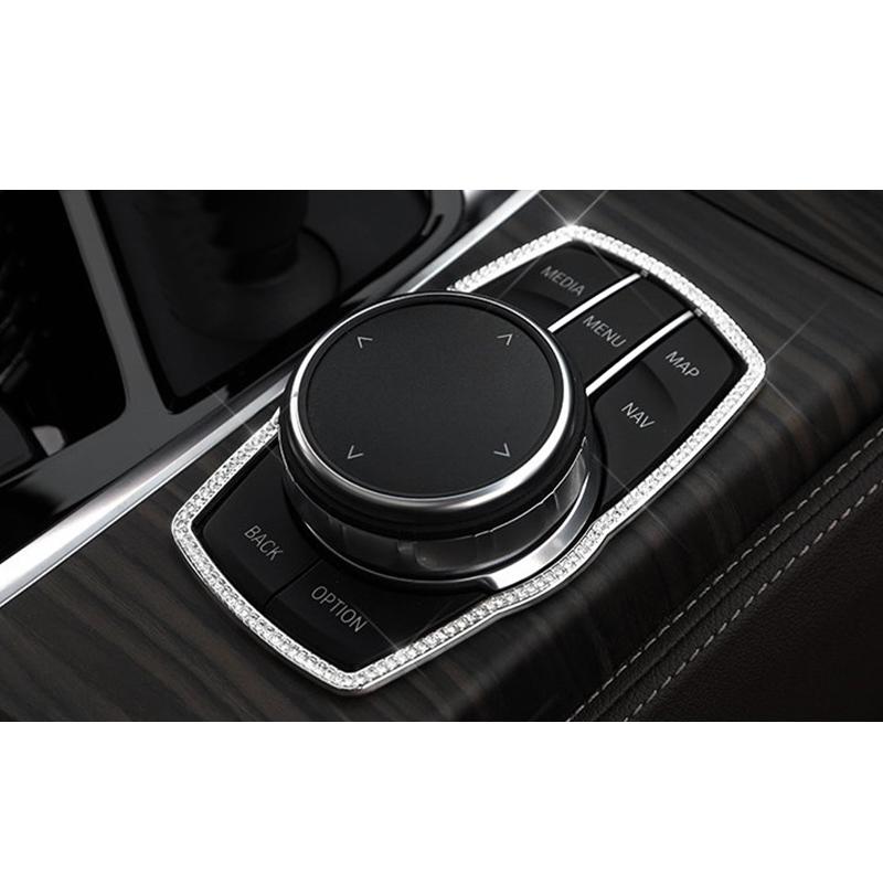 For BMW 5 Series 6GT X3 X4 G01 G02 G32 G30 17-19 1* Stainless Interior Center Multimedia Button Frame