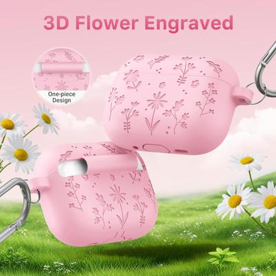 For AirPods Pro 3 Case Engraved Silicone Protective For AirPods Pro 3 Case Cover with Keychain Cleaner Kit for AirPod Pro 3 2025