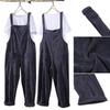 Autumn/Winter Solid Color Casual Corduroy Long Overalls