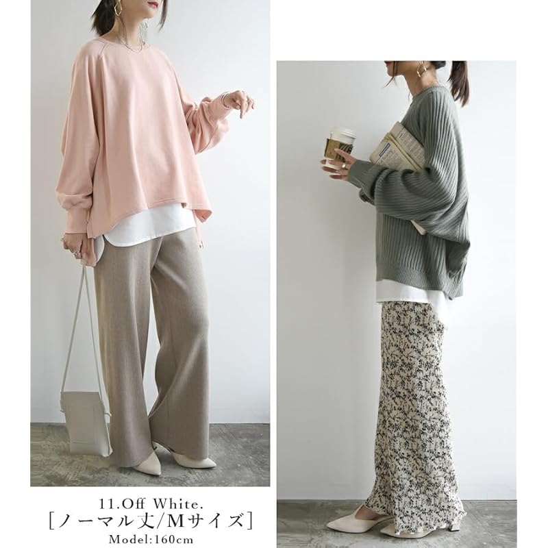 [And It] 2 Types Ideal System Layered Inner Ladies Cut and Sew Switching Shirt Pullover Blouse Plain Color M Black/normal