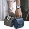 Woodten B00904 Premium PU Leather Travel Watch Case Single Blue Organizer