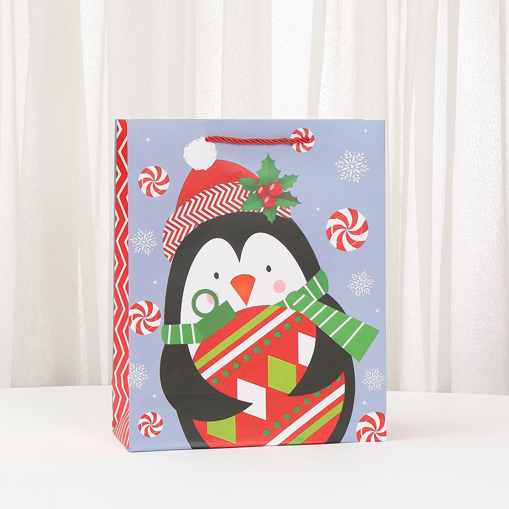 6/10pcs StoBag Christmas Paper Tote Bags Recyclable Gift Bags for Holiday Packaging Party Favors Candy Cookies Classroom