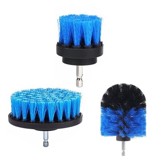 3 Sizes Bathroom Crodless Power Scrubber Drill Brush Cleaning Attachment Kit