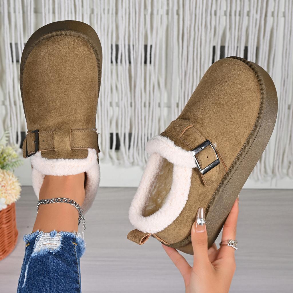 Women Ankle Boots Plush Warm Fashionable Boots Outdoor Comfortable Shoes for Women Winter Thickened Fluff Snow Boots Ladies