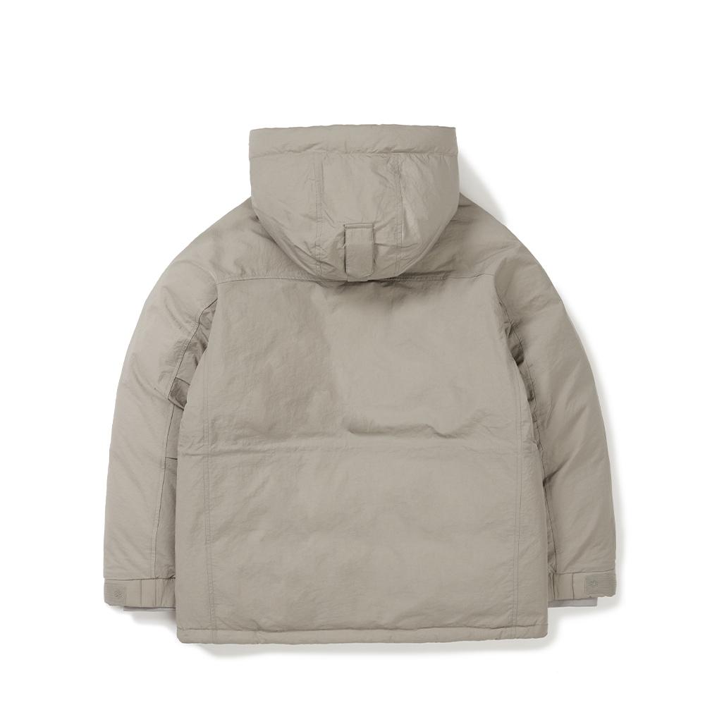 [Snowpeak] Land Hood Heavy Down Jacket Beige Gray (S24WMTDJ30)