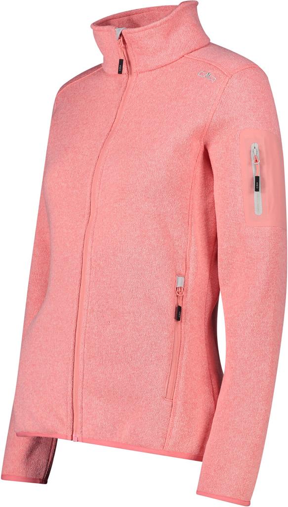 Куртка CMP Woman Fleece Jacket (3H14746) Damen schwere Fleecejacke Knit-Tech Meliert (3H14746) pesca/gesso