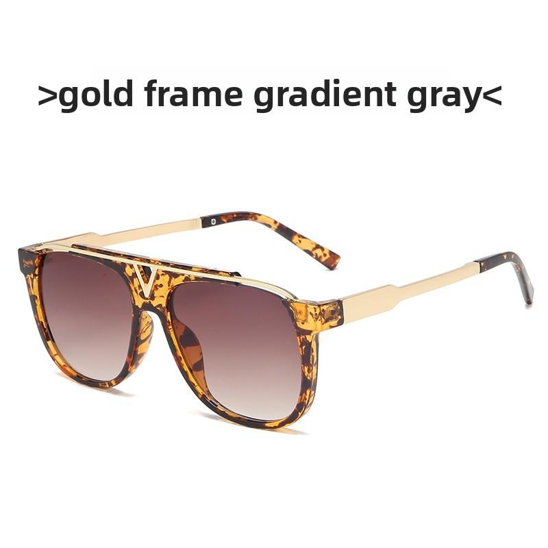 Large Frame V Design Sunglasses With Uv400 For Beach Trips And Outdoor Sports