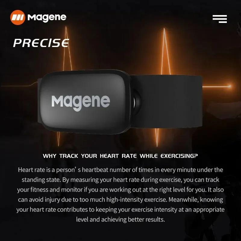 Magene H64 Dual Mode HR Monitor - ANT+/Bluetooth Chest Strap for Cycling, Running & Fitness (Wahoo/Garmin Compatible)