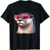 Cute Valentines Day Otter Heart Sunglasses Women Girls Tee T-Shirt