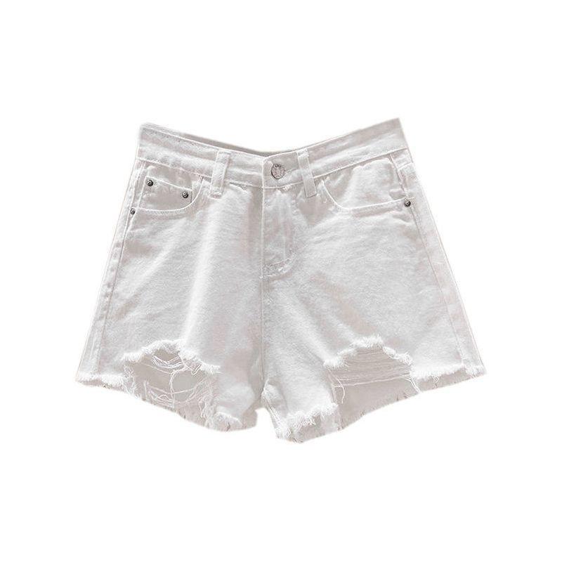 Women's Light Denim Wide-Leg Shorts - European & American Style