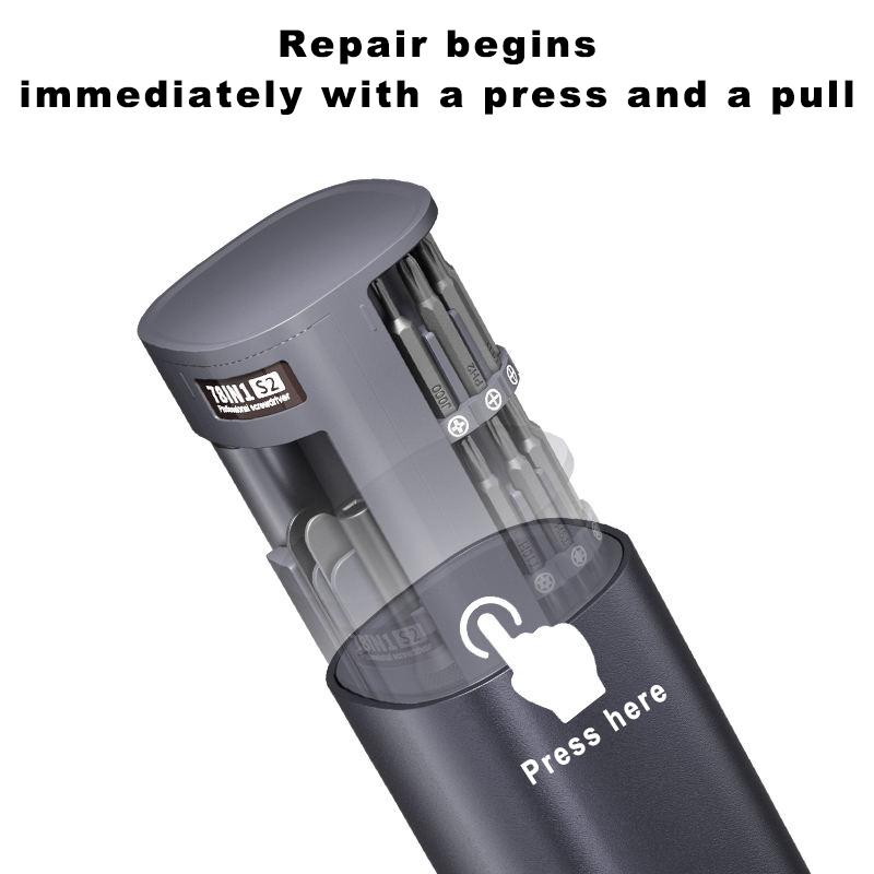 78 In 1 Electric Screwdriver with Square Tube Design Rechargeable and Compact for DIY Home Tasks with Rotating Storage Box