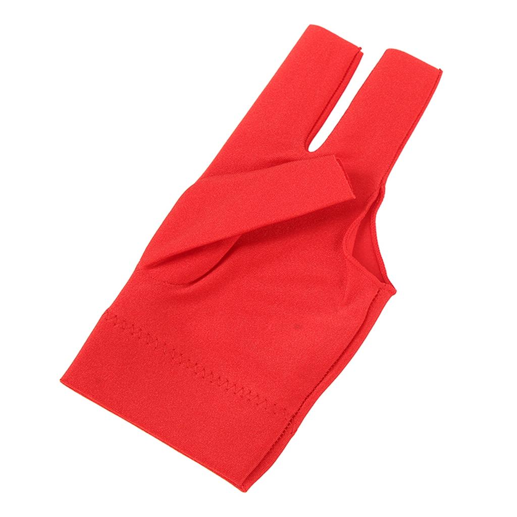 Billiard Pool Gloves 3 Fingers Cue Gloves Shooters Snooker Cue Sport Glove For Left Right Hand Red