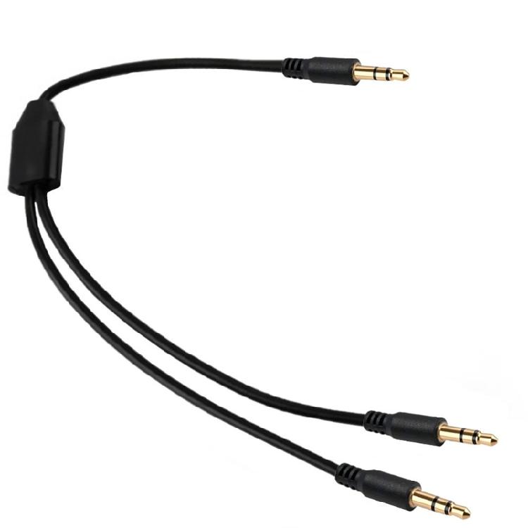 Convenient 3.5mm Audio Splitter Cable Male Male Extension for Speaker Projector