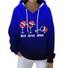 Christmas Hoodies For Women Funny Cute Printed Holiday Sweatshirt Winter Oversized Pullover Tops