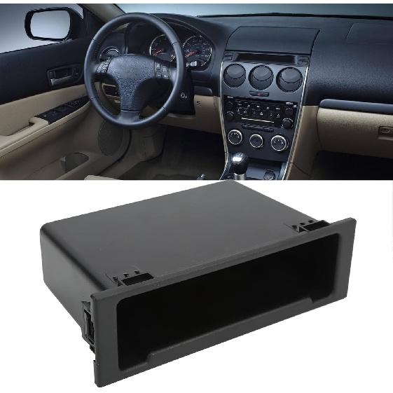 Dash Radio Storage Box,Single Din Storage Bag Multi-Functional Dashboard Storage Bag Car Stereo Blank Board Stereo Bracket