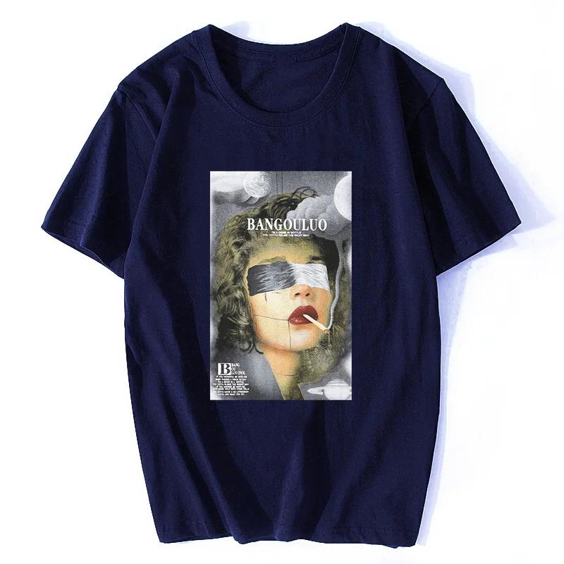 High Street Hip Hop Oversized Mens T Shirt Girl Smoking L... XXXL
