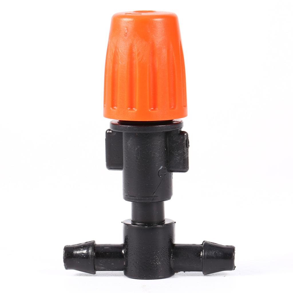 Plastic Plant Misting   Atomizing Sprinkler Nozzles Irrigation Tee Connector Orange, id 4mm hose