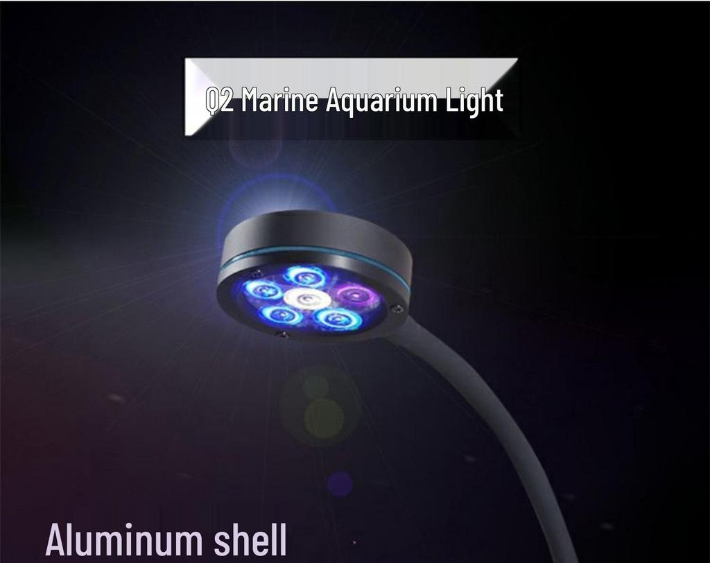 GAKO Coral Light Q2B Full Spectrum LED Clip Light for Small Saltwater and Algae Tanks