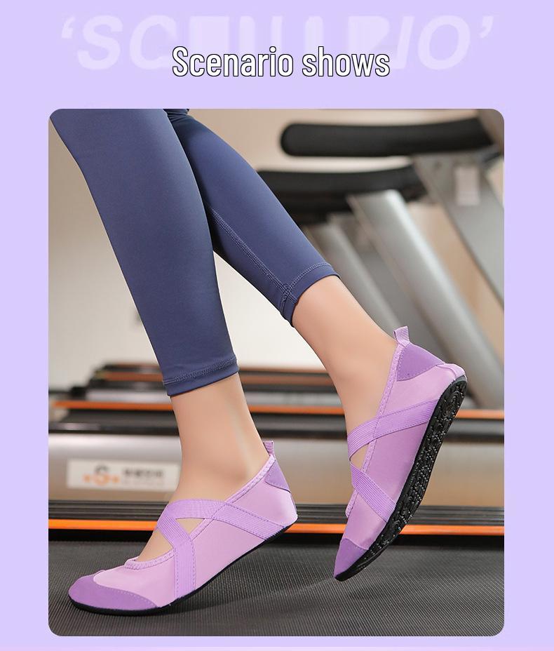 Sapatos Antiderrapantes Femininos para Yoga e Pilates Indoor - Sapatos Esportivos de Ballet e Pular Corda com Solado Macio