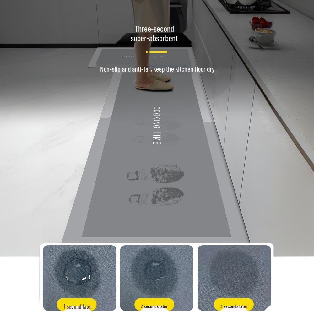 Covoraș de bucătărie impermeabil, absorbant, antiderapant: Nor de diatomee rezistent la ulei, fără spălare, ștergibil