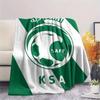 1PC Saudi Arabia National Football Team Patterned Flannel Blanket Suitable For All Seasons for Home Decor Warmth and Comfort Gifts Holiday Present