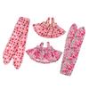 For 17cm Labubus Doll Clothes Accessories Sweet Floral Dress With Headband