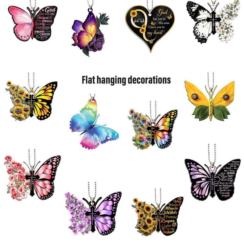 Cartoon Style Acrylic Car Interior Accessories Festive Hanging Decorations