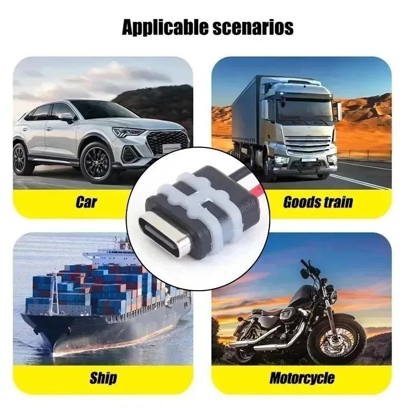 1-20PCS for Auto 3C Appliances Type-C Female Socket Connector 5V 3A Jack Female Charging Port Waterproof Black Wire Connector