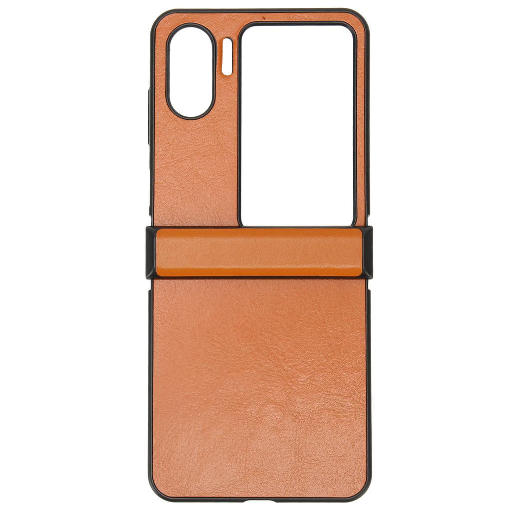 Phone Leather Protective Case Striped Foldable Cover Prevent Drop for Oppo Find N2 Flip