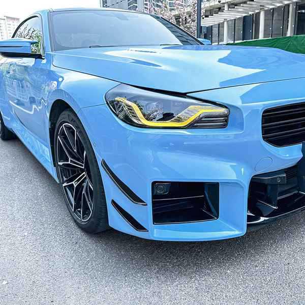 Set of 4 Front Side Air Deflectors & Fog Light Skirt Trims for BMW 2 Series M2 G87