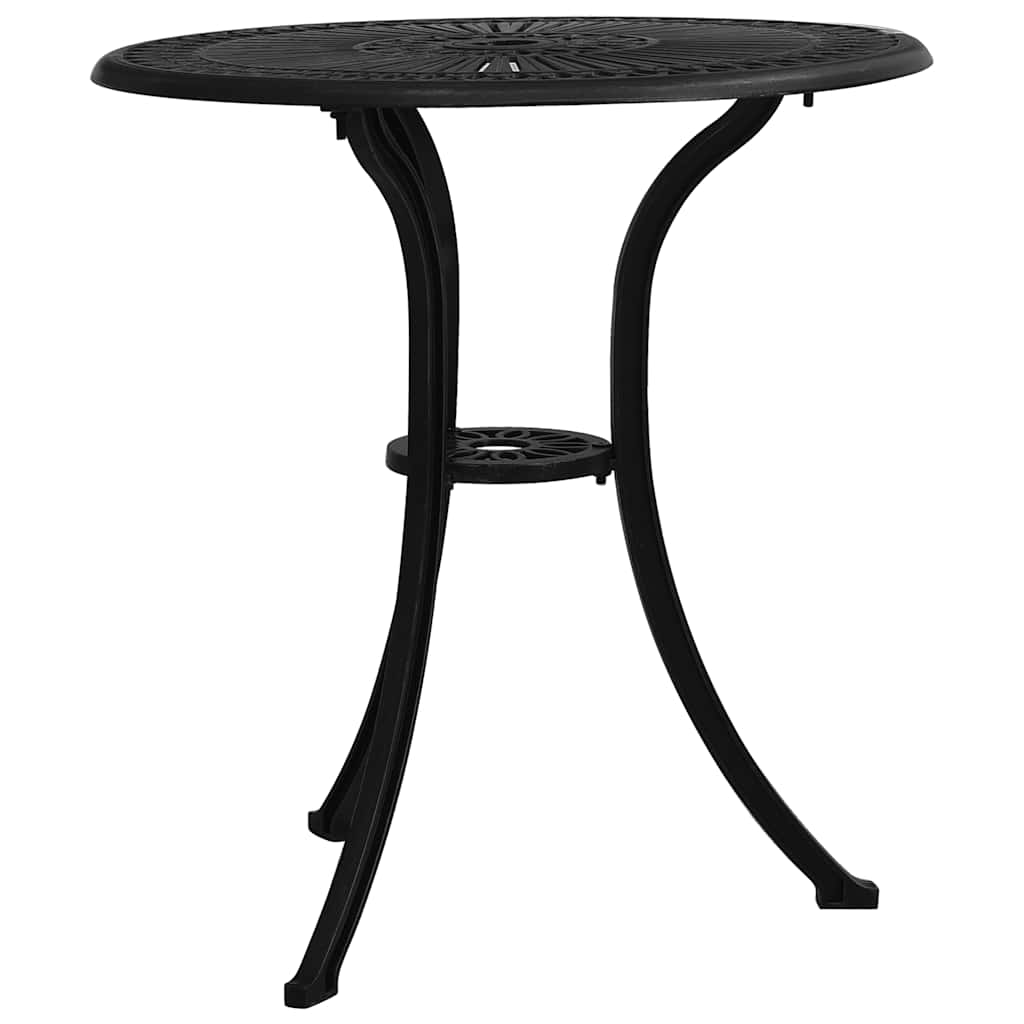 Garden Table Black 62x62x65 Cm Aluminium Cast