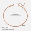 European and American fashion new 1mm/1mm twist chain necklace women, simple stainless steel necklace neck chain jewelry